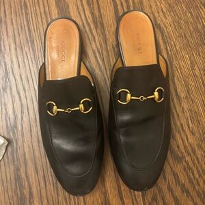 Gucci Princetown Leather Loafers Slides